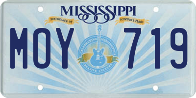 MS license plate MOY719