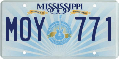 MS license plate MOY771