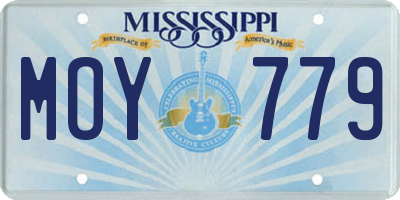 MS license plate MOY779