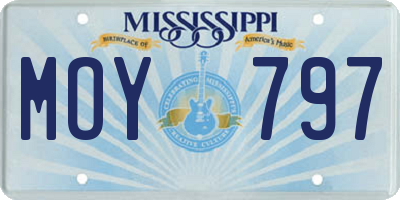 MS license plate MOY797