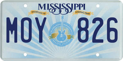MS license plate MOY826
