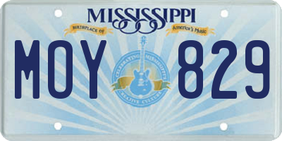 MS license plate MOY829