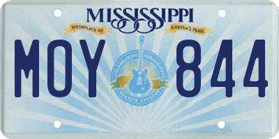 MS license plate MOY844