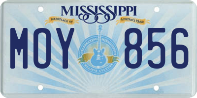 MS license plate MOY856