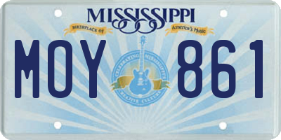 MS license plate MOY861
