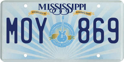 MS license plate MOY869