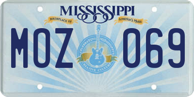 MS license plate MOZ069