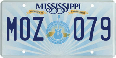 MS license plate MOZ079