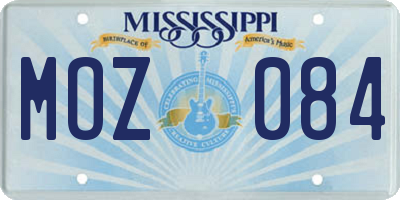 MS license plate MOZ084