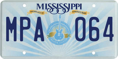MS license plate MPA064