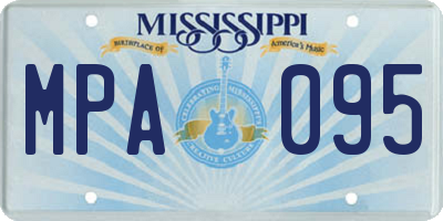 MS license plate MPA095