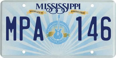 MS license plate MPA146