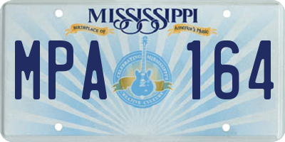 MS license plate MPA164