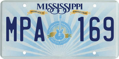 MS license plate MPA169