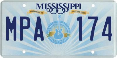 MS license plate MPA174