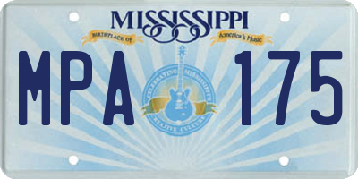 MS license plate MPA175