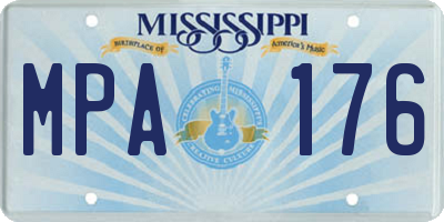 MS license plate MPA176
