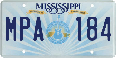 MS license plate MPA184