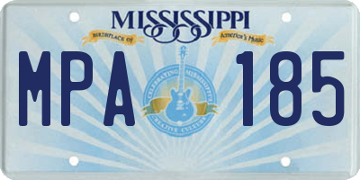 MS license plate MPA185