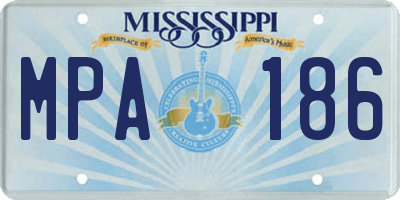 MS license plate MPA186
