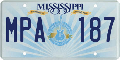 MS license plate MPA187