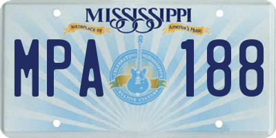 MS license plate MPA188