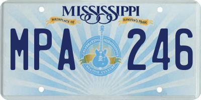 MS license plate MPA246