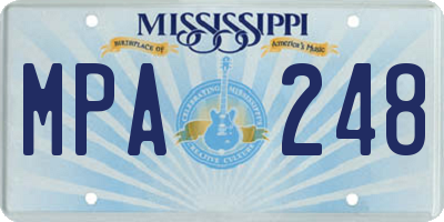 MS license plate MPA248