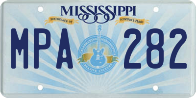 MS license plate MPA282
