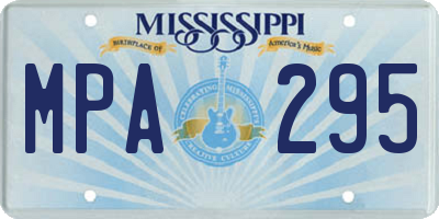 MS license plate MPA295
