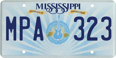 MS license plate MPA323