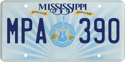 MS license plate MPA390