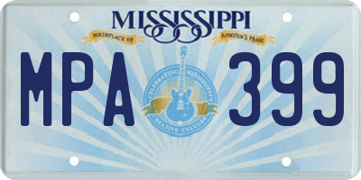 MS license plate MPA399