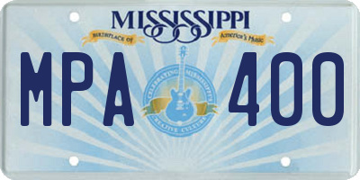 MS license plate MPA400