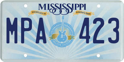 MS license plate MPA423
