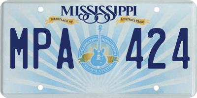 MS license plate MPA424