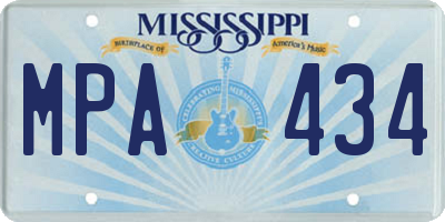 MS license plate MPA434