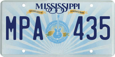 MS license plate MPA435