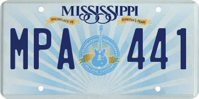 MS license plate MPA441