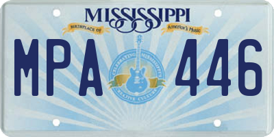MS license plate MPA446