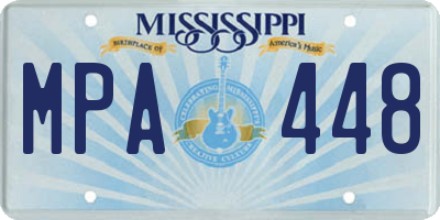 MS license plate MPA448