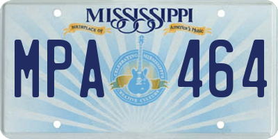 MS license plate MPA464