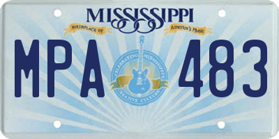 MS license plate MPA483