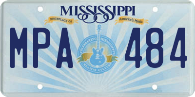 MS license plate MPA484