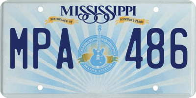 MS license plate MPA486