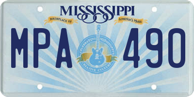 MS license plate MPA490