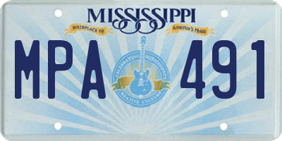 MS license plate MPA491