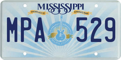 MS license plate MPA529