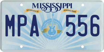 MS license plate MPA556