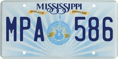 MS license plate MPA586